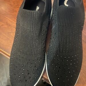Tommy Bahama Platform Black Sneakers with some sparkle Size 8